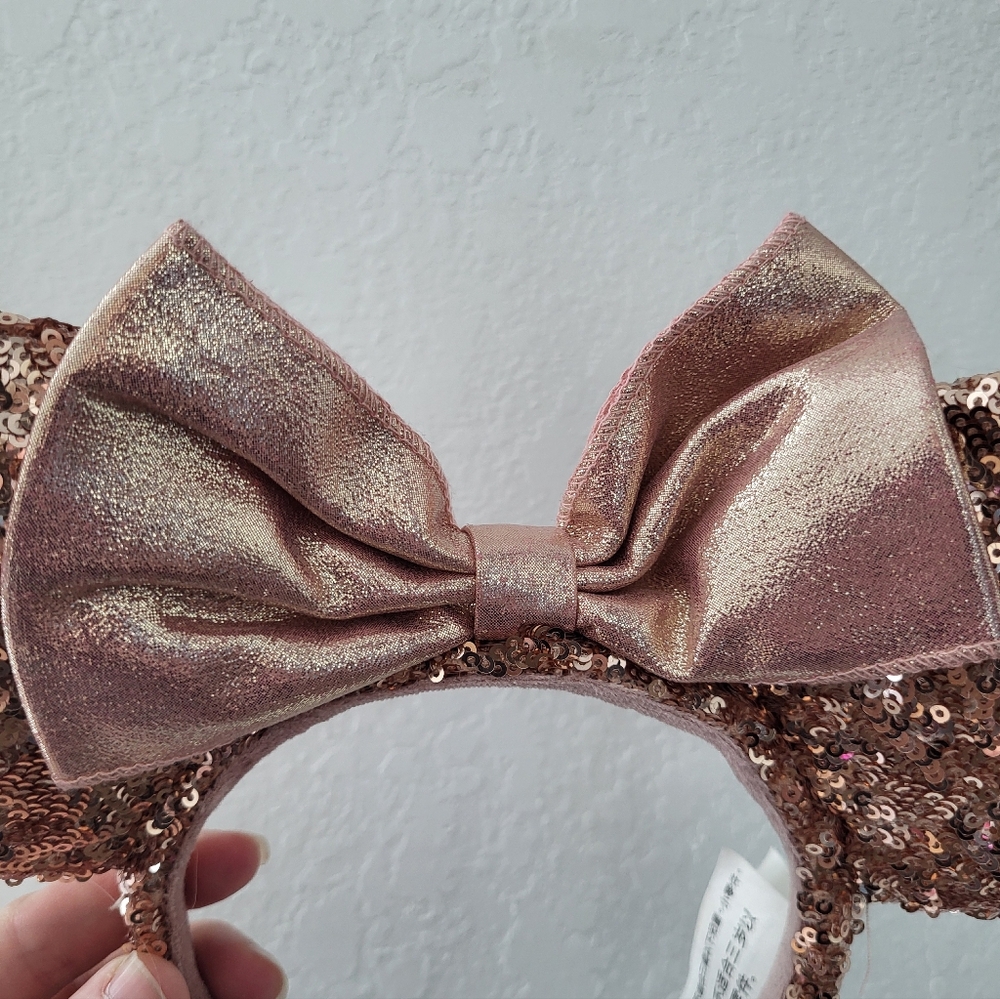 Disney Minnie Mouse Sequined Ear Headband for Adults – Rose Gold - Picture 4 of 4